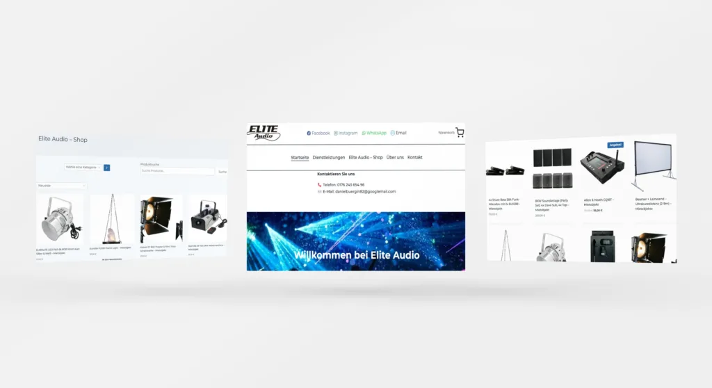 Modernes Webdesign für Online-Shop – Portfolio Jägers Webdesign