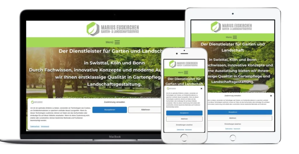 Responsive Webdesign für Gartenbau-Unternehmen – Jägers Webdesign Referenz