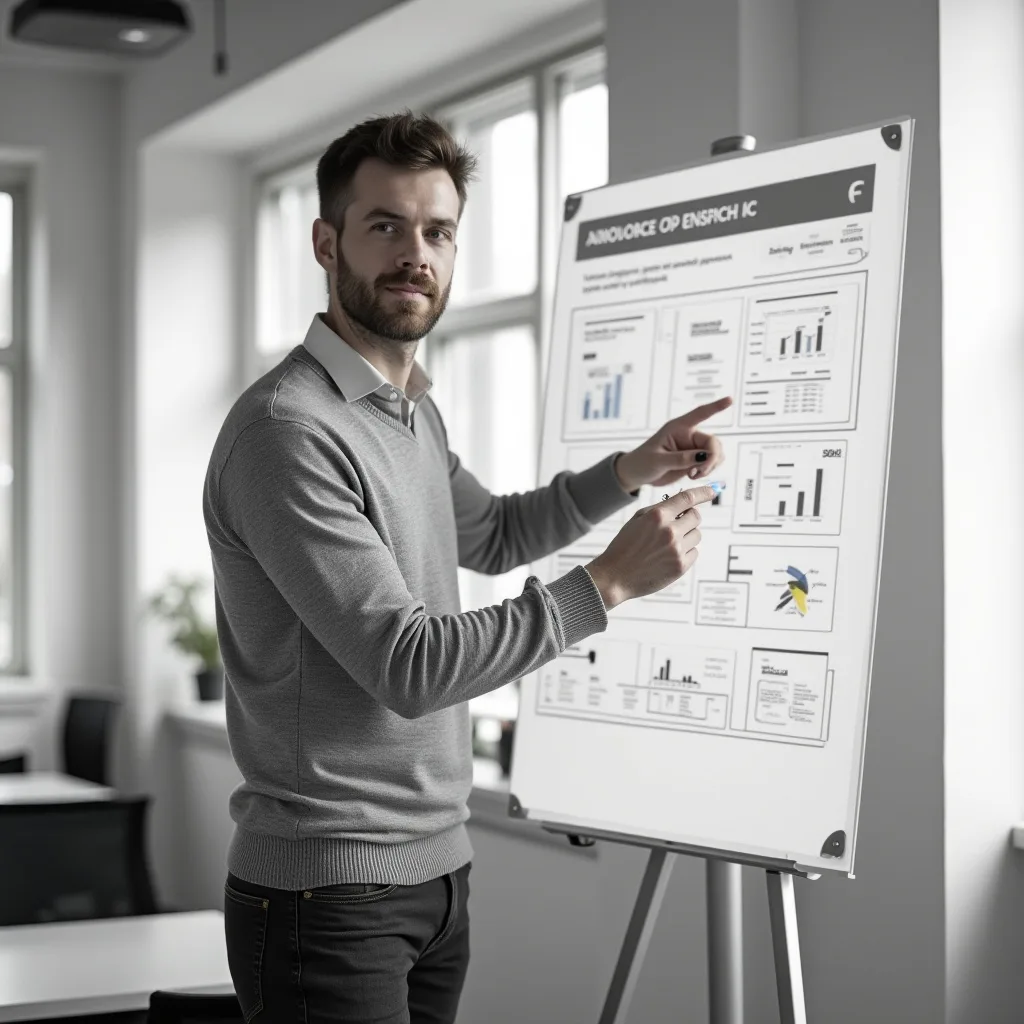 Whiteboard-Präsentation im Büro